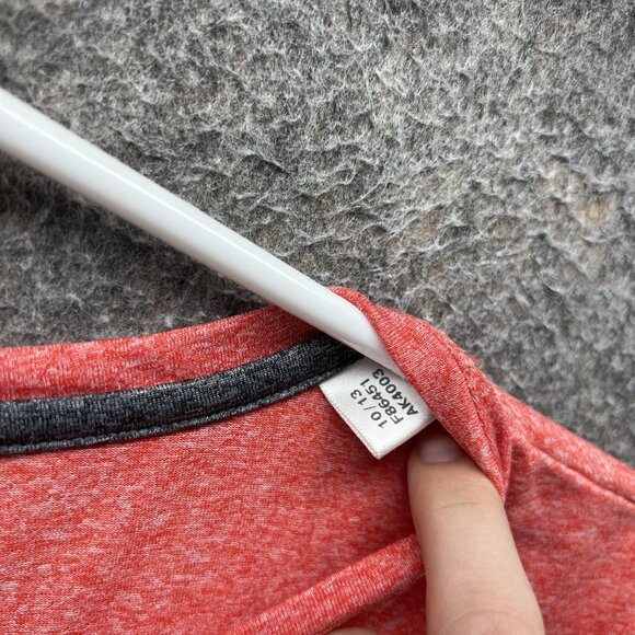 Adidas Shirt Womens Large Red Climalite Performance Athletic Running Tee - Picture 6 of 12